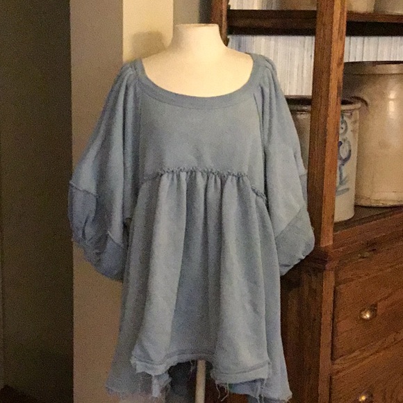 Free People Sunchild Pullover Sweatshirt Tunic Dress - Picture 2 of 5